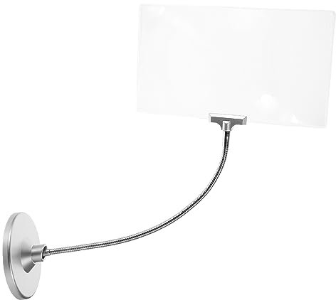 4X VergrößErungsglas Mit StäNder, Flexible Lupe Mit Licht FüR Lesen, Handwerk, NäHen Und Reparatur, Tischlupe Mit WeißLicht, Silber