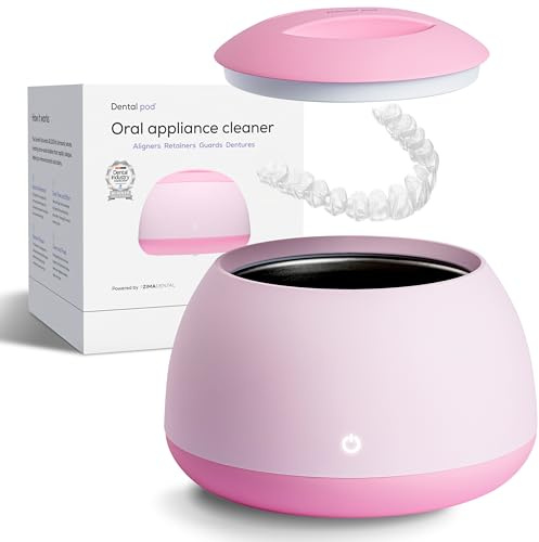 Zima Dental Pod: pulitore ad ultrasuoni per la pulizia del fermo originale, detergente per allineatori, pulitore per guardie notturne, detergente per paradenti, detergente per protesi dentarie