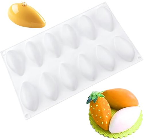 Molde de silicona 3D Quenelle para postre, molde de múltiples hojas, molde de caramelo, molde de decoración de pasteles, moldes reutilizables antiadherentes para hornear de fácil liberación
