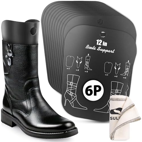 SULPO Tendiscarpe per Stivali Donna e Uomo, Forma per Scarpe Stivali Alti, Supporto Gambale, Salva Forma Scarpe, Set 6 Paia, 12