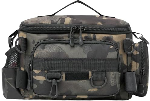 Fishing Tackle Bag,Waterproof Coarse Carp Fishing Carryall Hodall Bag with Multi Pockets for Outdoor Travel Sea Fishing Saltwater Freshwater