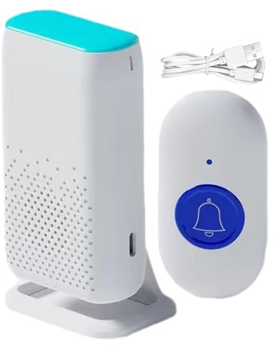 Pulsante di allarme per anziani, campanello impermeabile senza fili, cicalino LED intelligente, dispositivo di allarme di vita, di emergenza per pazienti disabili, anziani, assistenza
