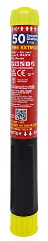 Fire Safety Stick - Fire Extinguisher A, B, C, F & Electrical - 50 Seconds Discharge Time - Light & Compact, No Damaging Residue, No Mess, Non-pressurised, 15 year Shelf life
