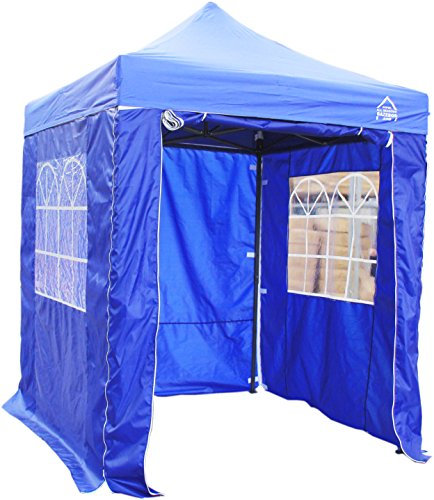All Seasons Gazebos 2x2m Heavy Duty Fully Waterproof Pop up Gazebos and 4 Side Walls - Royal Blue