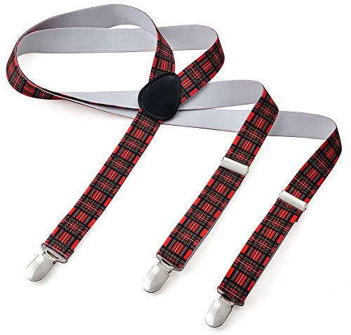 Miobo Bretelles longues pour enfants, forme en Y, 3 clips, élastiques, étroites, XS