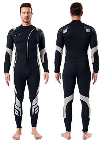 Seaskin Wetsuits for Men Women 3mm Front Zip Full Wetsuit
