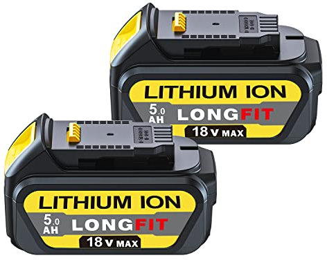 2 Stück 18 V 5 Ah Ersatz für DeWalt 18 V Akku DCB180 DCB181 DCB182 DCB184 DCB201 DCB200 Akku für DeWalt 18 V