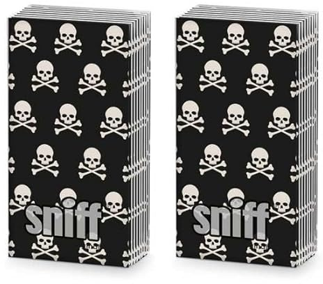 20 einzelne Taschentücher Kindermotive Muster vom Totenkopf. 2 Packungen mit 10 einzelnen Taschentüchern als Geschenk.
