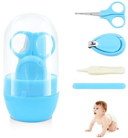 CQADSC 1 PCS Baby Nail Kit Durable Baby Nail Clippers Kit 4 in 1 Baby Nail Care Set Baby Grooming Kit Baby Nail Scissors for Newborn Infant Toddler Kids