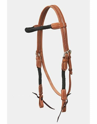 Western Imports Horseman´s Tack Kopfstück Rope, Vollblut (schwarz)