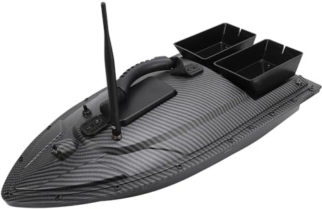Bateau d'appât RC pour la pêche, bateau de nidification GPS intelligent avec deux moteurs, double trémie d'appât, veilleuse de direction, charge de 1,5 kg, télécommande de 500 m