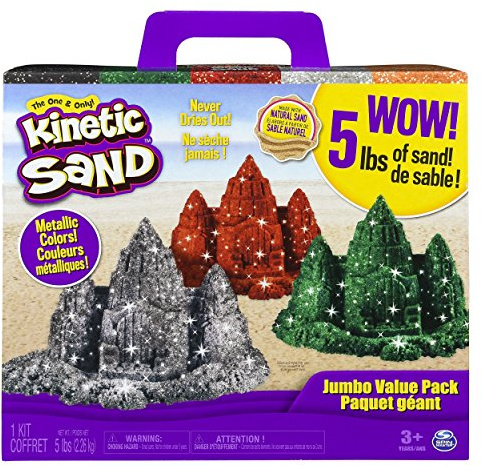 The One and Only Kinetic Sand – Jumbo Value Pack with 5 lbs. of Colorful Sand