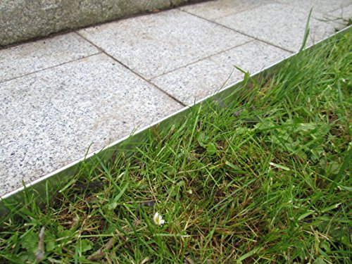 Rasenkanten Metall Beeteinfassung Rasenkante verzinkt (Länge 15m-Höhe 18 cm)