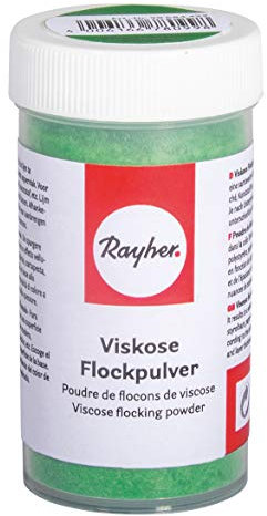 RAYHER 39584422 Poudre de flocons de viscose 75 ml, avec saupoudreur, vert gazon