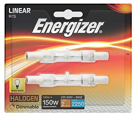 4 x Linear Energizer R7S Eco Halogen Linear 120w=150w S5160 Dimmable Bulbs (2 Twin Packs)