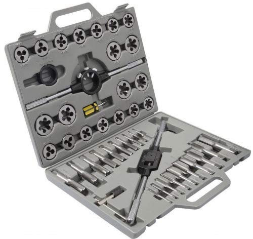 JUEGO DE MACHOS Y TERRAJAS METRICAS M6 A M24 (Roscas grandes), 45 Piezas - 3130