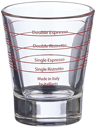 VIA CREMA Vasos para Chupitos de Espresso Vasos para Chupitos de Café Vasos para Chupitos de Espresso Vaso Medidor Chupito de Café