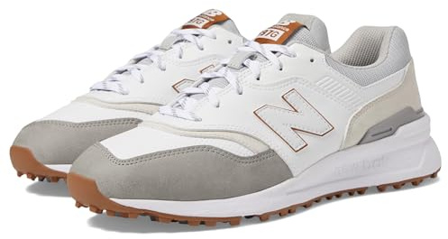 New Balance Scarpe da Golf 997 SL Uomo, Bianco/Grigio, 42.5 EU