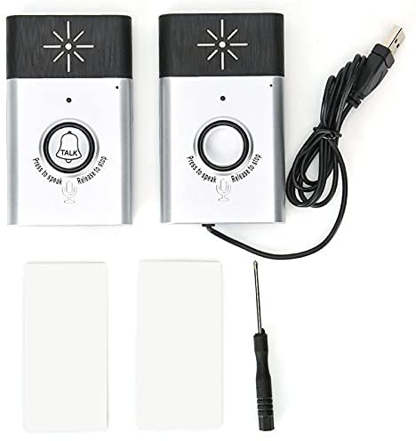 Intercomunicador de voz de doble vía de 2.4 G Hz, sistema de interfono impermeable para interiores y exteriores, intercomunicador negro de largo alcance, para el hogar, hospital, oficina