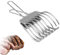 Pinza per arrosto, Pinza in acciaio, Pinze da Cucina, Caldo Affettatrice Per Pane Fatto in Casa Clip Di Bistecca Fritta Presa Petto In Piedi Patata Fritta Attrezzo Sbarra Silver Acciaio Inossidabile