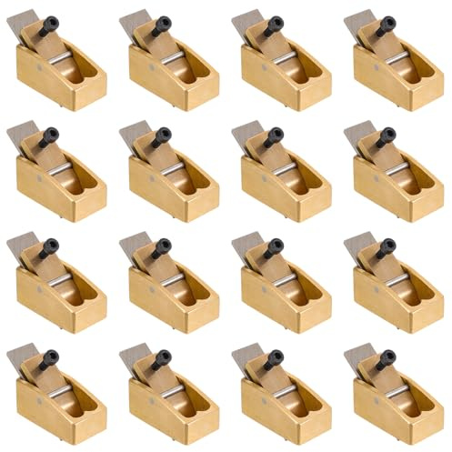 ERINGOGO Pialla a Mano per Liuteria Fatta a Mano Finitura Lucida in Ottone e Acciaio 16mm per Violino e Strumenti Musicali in Legno per Lavorazione Dettagliata