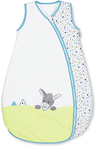 Sterntaler Sommer-Schlafsack für Kleinkinder, Reißverschluss, Größe: 70, Erik, Weiß/Grün