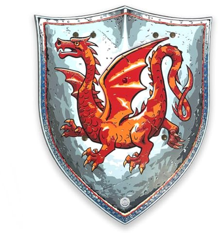 Liontouch Amber Dragon Knight Shield | Medieval Pretend Play Foam Toy For Children Ready For Adventures in the Kingdom | Safe Weapons & Battle Accesory For Kid’s Dress Up, Roleplay & Royal Costumes