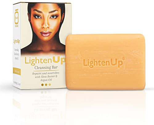 LightenUp Anti-Aging Cleansing Bar Soap 200g - Anti-oxidant Properties, with Shea Butter and Argan Oil