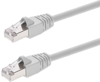 Monoprice Cat6A Ethernet Patch Cable - Snagless RJ45, Fullboot, 550Mhz, Double Shielded (S/FTP) Pure Bare Copper Wire, 10G, 26AWG, 14 Feet, White