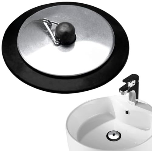 Citystores® 50mm Chrome Bath Plug, 2 (50mm) 5cm Universal Fit for Bathtubs & Basins