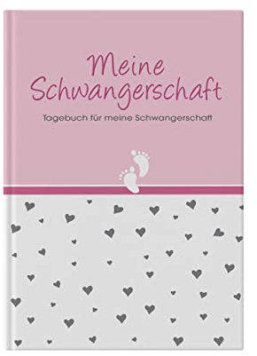 Schwangerschaftstagebuch - Tagebuch für die Schwangerschaft zum selber eintragen I Geschenk für Schwangere - Pink