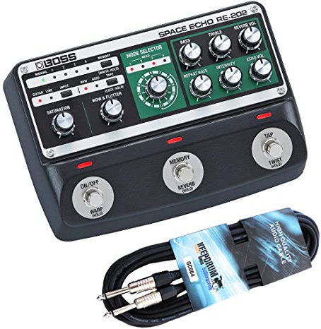 Boss RE-202 Space Echo Effektgerät + keepdrum Klinkenkabel