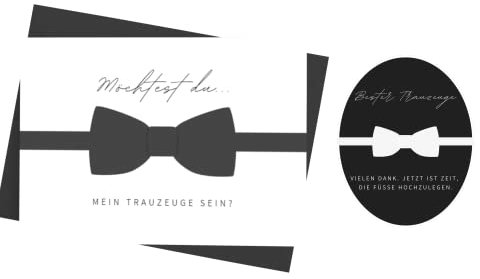 Briefzauber Trauzeuge fragen – Set: Karte & Flaschenetikett | Geschenk Trauzeuge/Best Man
