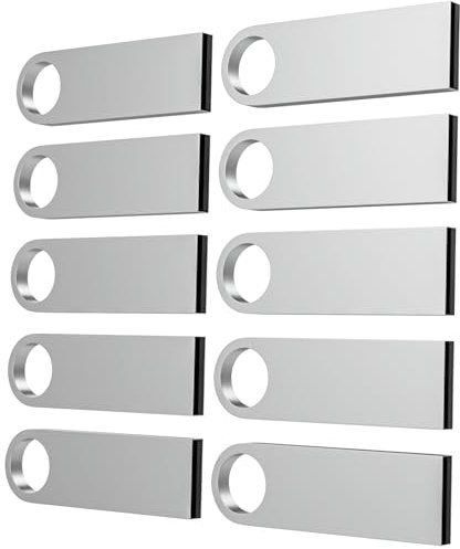 USB Stick 1GB 10 Stück, ABLAZE Mini Speicherstick Wasserdicht 1GB USB Sticks Metall 10er Pack für Laptop, Computer, TV, Auto…