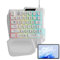 Ghjkldha Tastiera Meccanica, Ergonomica, Con Una Mano, Wireless/Cablato, Tastiera da Gioco Programmabile, Portatile, Layout Maltron, Nero/Bianco, 22.5x17.7x3cm, Alimentazione a Batteria, Interruttori