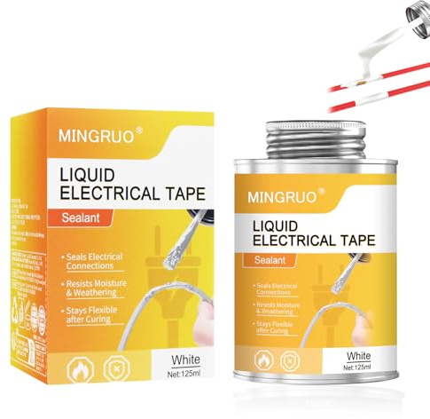 MINGRUO 125 ml flytande elektrisk tejp, flytande isoleringstejp, flytande isoleringstejp, högtemperaturisolerande gummibeläggning, vattentät (vit)