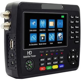 V10 Finder Pro+ Satellit-TV-sökmätare DVB-S/S2/S2X/T/T2/C/H.265+AHD (8MP) 4,3 tum PK V8 2 Sat