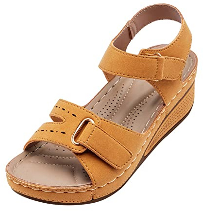YIzdegg ortopediska sandaler damer kilklack sandaler ultra komfort sommarskor breda fötter platåsandaler andas tofflor öppen tå fritidsskor barfota tofflor
