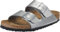BIRKENSTOCK Damen Arizona, Birko Flor FLIP Flops, Silber Silver Silver, 41 EU