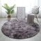 Tinyboy-hbq Teppich Wohnzimmer Schlafzimmer Rund Modern Design Shocky Lange Borsten Runde Innen rutschfest Dekor Ultra Weich Plüsch Haus Kinderzimmer Teppiche,Schwarz Grau,160x160cm
