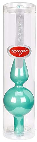 Inge-glas Christbaumspitzen 26cm | Weihnachtsbaumspitzen matt glänzend Baumspitze Spitze Christbaumschmuck (Dazzling Club Mint)