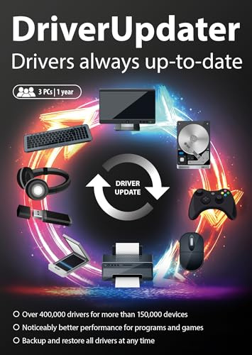 DriverUpdater keeps your device drivers up to date – driver updater software compatible with Windows 11, 10, 8 and 7 – License for 3 PCs for 1 years