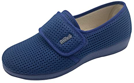 DeValverde - Zapatillas Mujer Pies Delicados - Anatómica Flexible y Ligera - Suela Antideslizante - Plantilla Acolchada - Tallas 35-42 (Marino, Numeric_35)