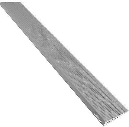 LIEKUMM 2,5 cm Höhe PVC Türschwellenrampe, 800 kg Tragkraft Türschwellenrampe Saugroboter, Rollstuhlrampe für Innen- und Außenbereich, Schwellenrampe für Elektro-Rollstuhl, Kinderwagen, Garage, Grau