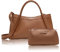 NEWBELLA Kelly Tragetasche für Damen, veganes Leder, Hobo-Tasche mit Schultergurt, Handtaschen und Crossbody-Taschen, passende Geldbörse, Br