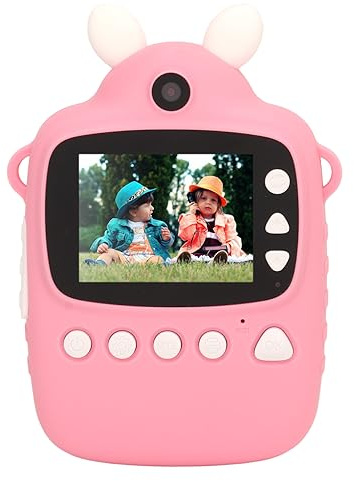 Print-kamera för Barn med HD Dubbelkamera Fram och Bak, 16 MP, 1080P-inspelning, 2,4 Tums HD-skärm, Batteri Som Håller Länge, Rolig Graffiti, MP3-funktion