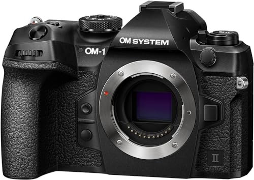 OM SYSTEM OM-1 Mark II Micro Four Thirds System Camera, 20 MP BSI Stacked Sensor, 5-Axis Image Stabilisation, Black