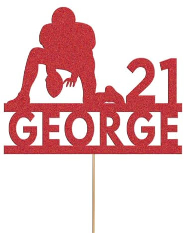 Personalised Rugby Cake Topper Rugby Cake Topper Decoration Any Name & Age