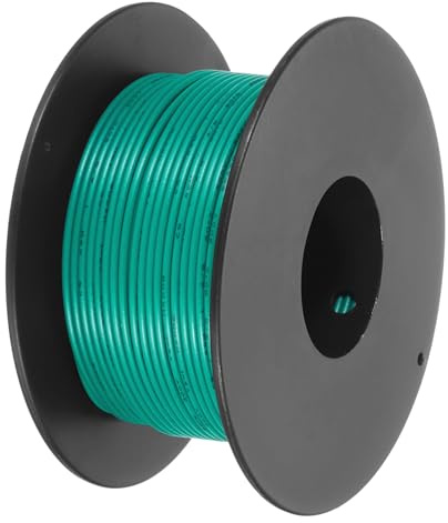 QUARKZMAN 28AWG Filo Intrecciato PVC Filo Elettrico 30M/98ft Verde, Filo Rame Stagnato UL1007 Bobina per Collegamenti Interni, nautico