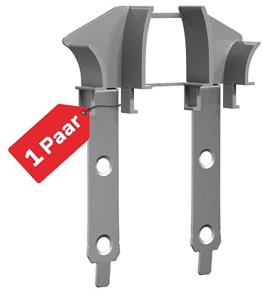 BAUHELD® Universal Inlet Funnel Roller Shutters [1 Pair] – Can Be Used on Any Guide Rail – Optimal Roller Shutter Guide and Even Running on Maxi Profiles – Inlet Width 17 mm – Grey